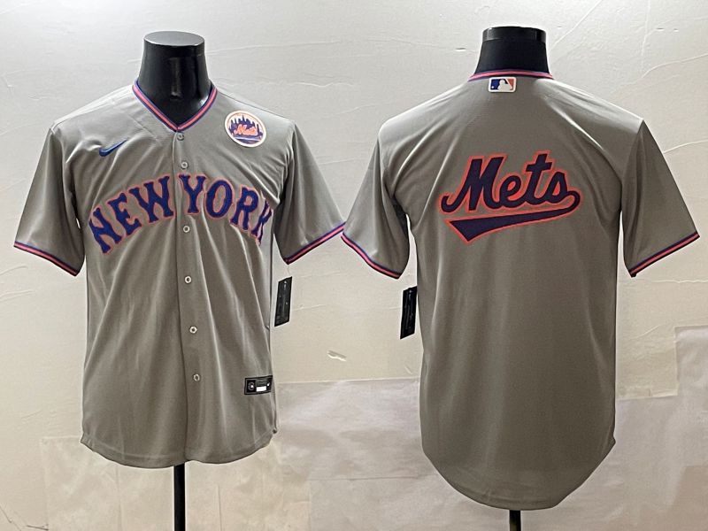 Men New York Mets Blank Grey Second generation 2025 Nike MLB Jersey style 20->new york mets->MLB Jersey